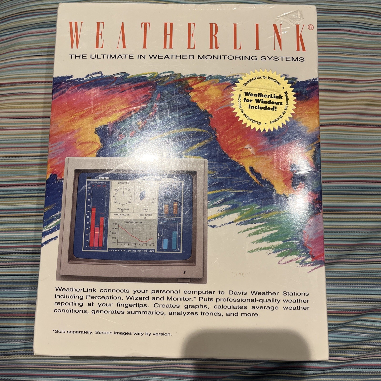 Davis Instruments WeatherLink 7862 Weather Station Data Logger Temp/Wind/Rain Davis Instruments WeatherLink 7862 Weather Station Data Logger Temp/Wind/Rain