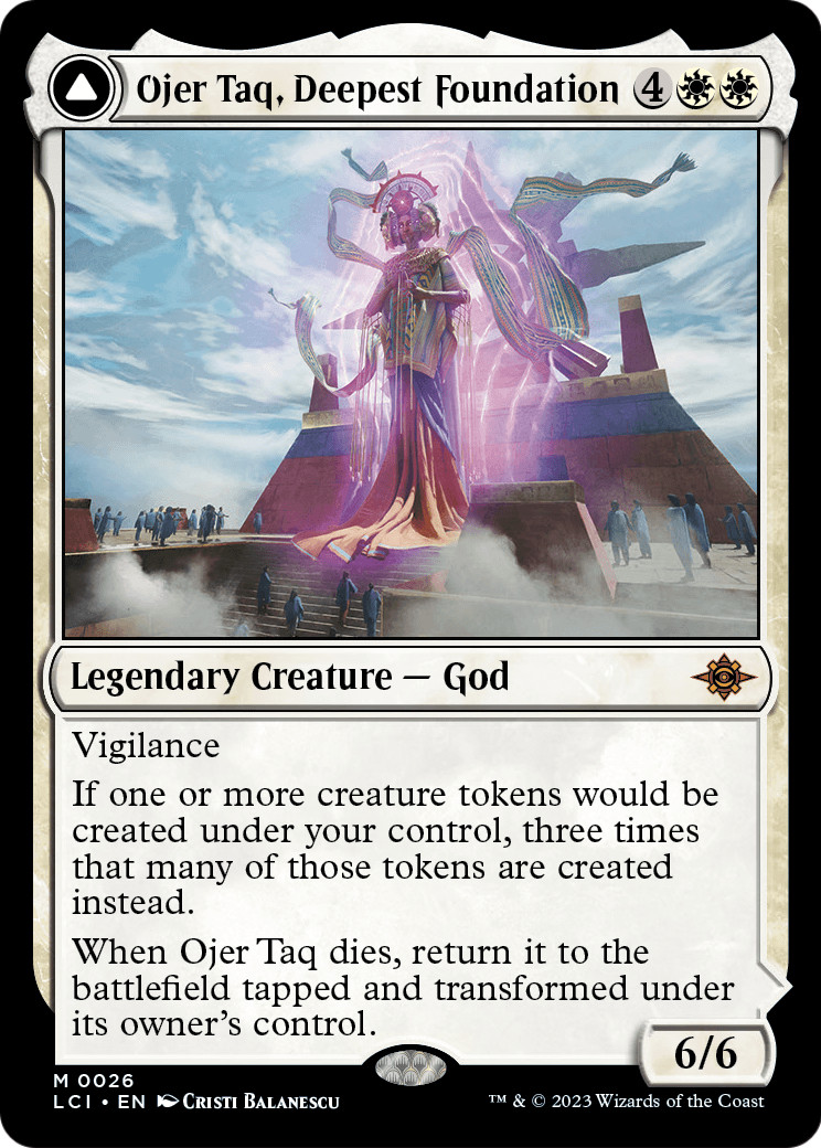 x1 Ojer Taq, Deepest Foundation // Temple of Civilization LCI MTG 26 MYTHIC 1x
