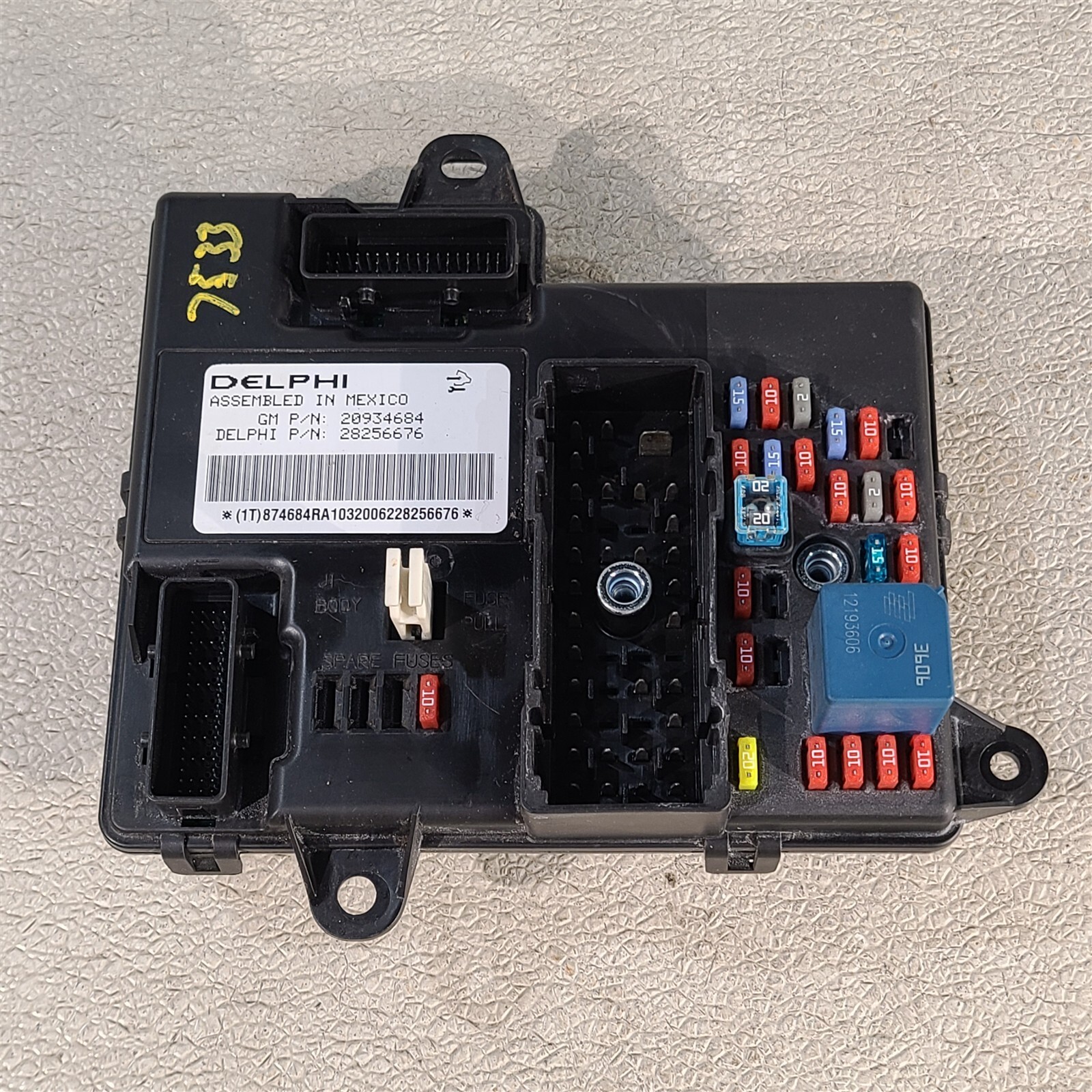 08-13 Corvette C6 Body Control Module Fuse Block BCM OEM Aa7533 08-13 Corvette C6 Body Control Module Fuse Block BCM OEM Aa7533