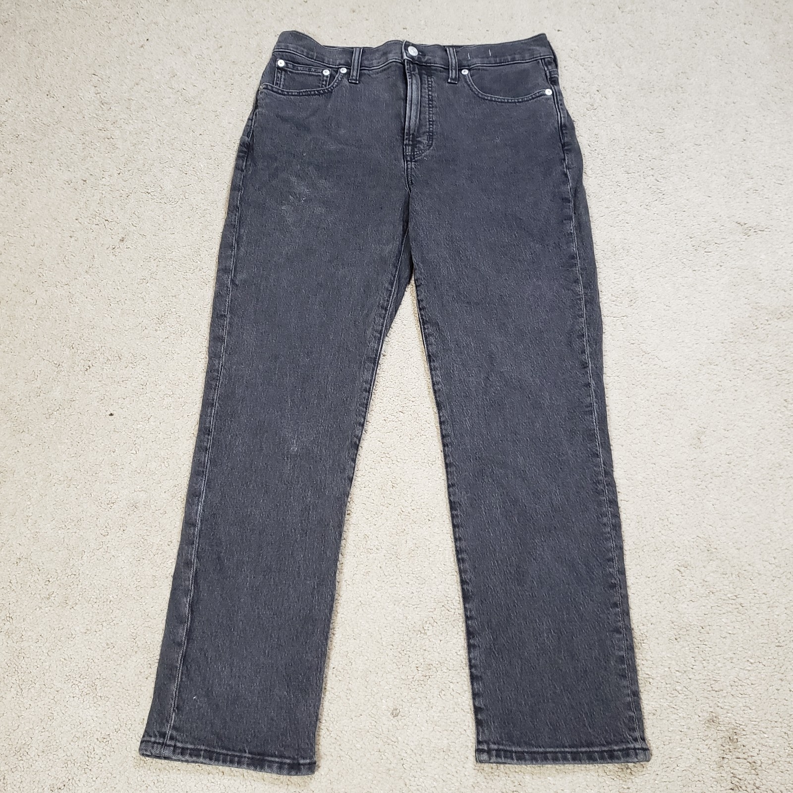 Madewell Jeans Women 29 Black High Rise Tapered Perfect Vintage Lunar Stretch