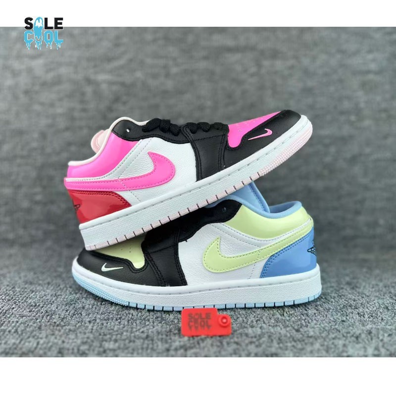 Nike Air Jordan 1 SE Low Black White Pink Spell Women\'s Shoes IX3521-010 Nike Air Jordan 1 SE Low Black White Pink Spell Women\'s Shoes IX3521-010