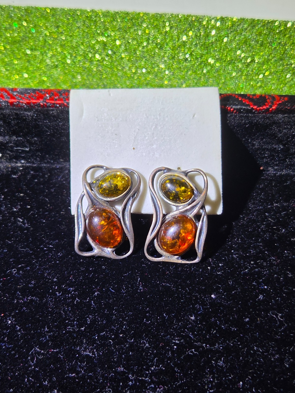 Natural Amber 925 Sterling Silver Handmade Articulated Drop Dangle Earrings Natural Amber 925 Sterling Silver Handmade Articulated Drop Dangle Earrings