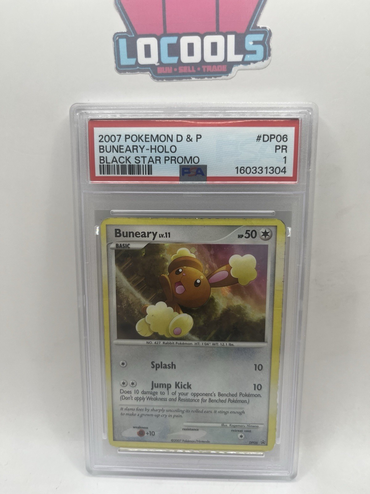 Pokemon Buneary DP06 Promo 2007 Diamond & Pearls Holo PSA 1 Pop 1