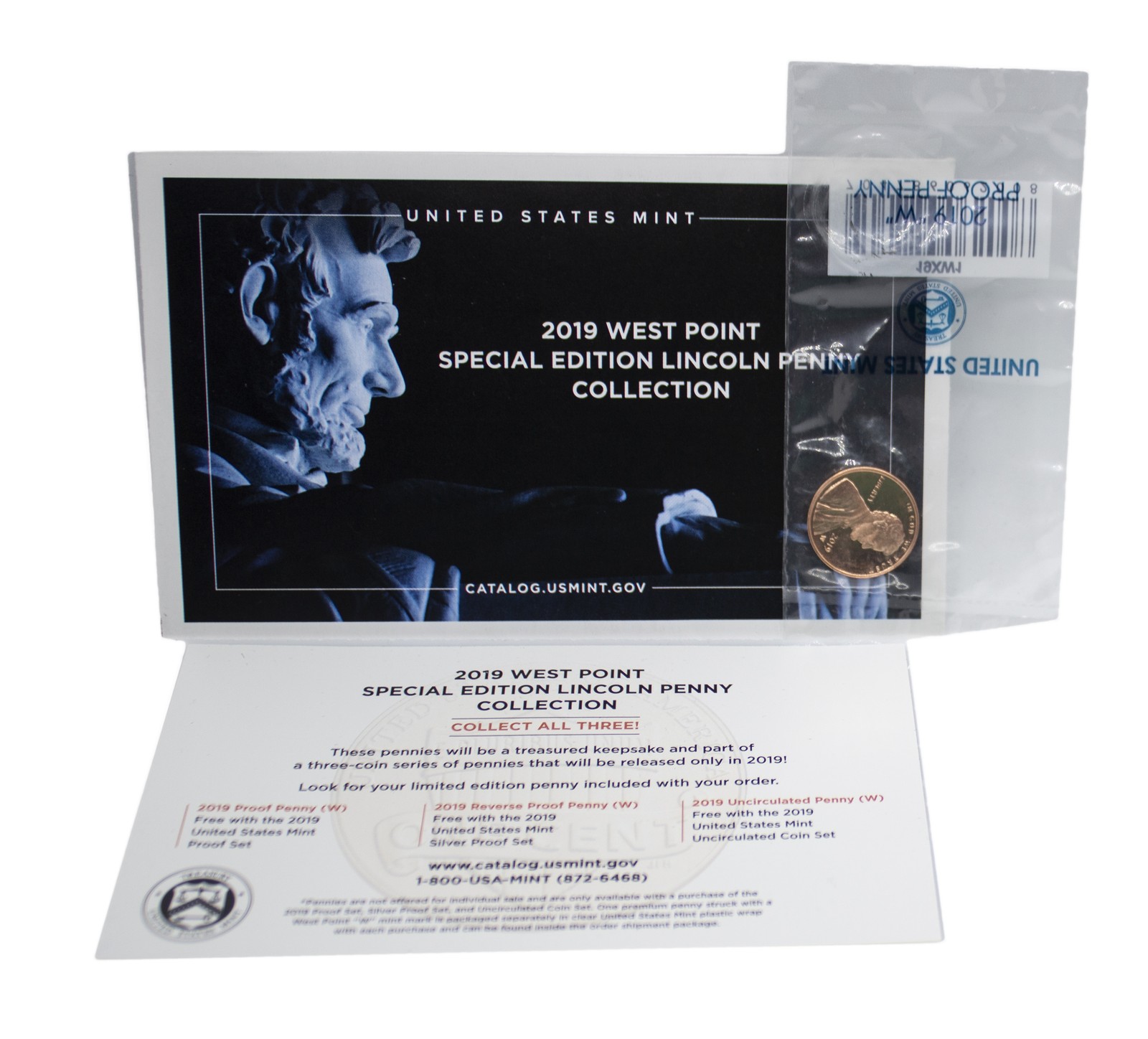 2019 -W West Point Proof  Lincoln Special Shield Cent Penny (OGP)