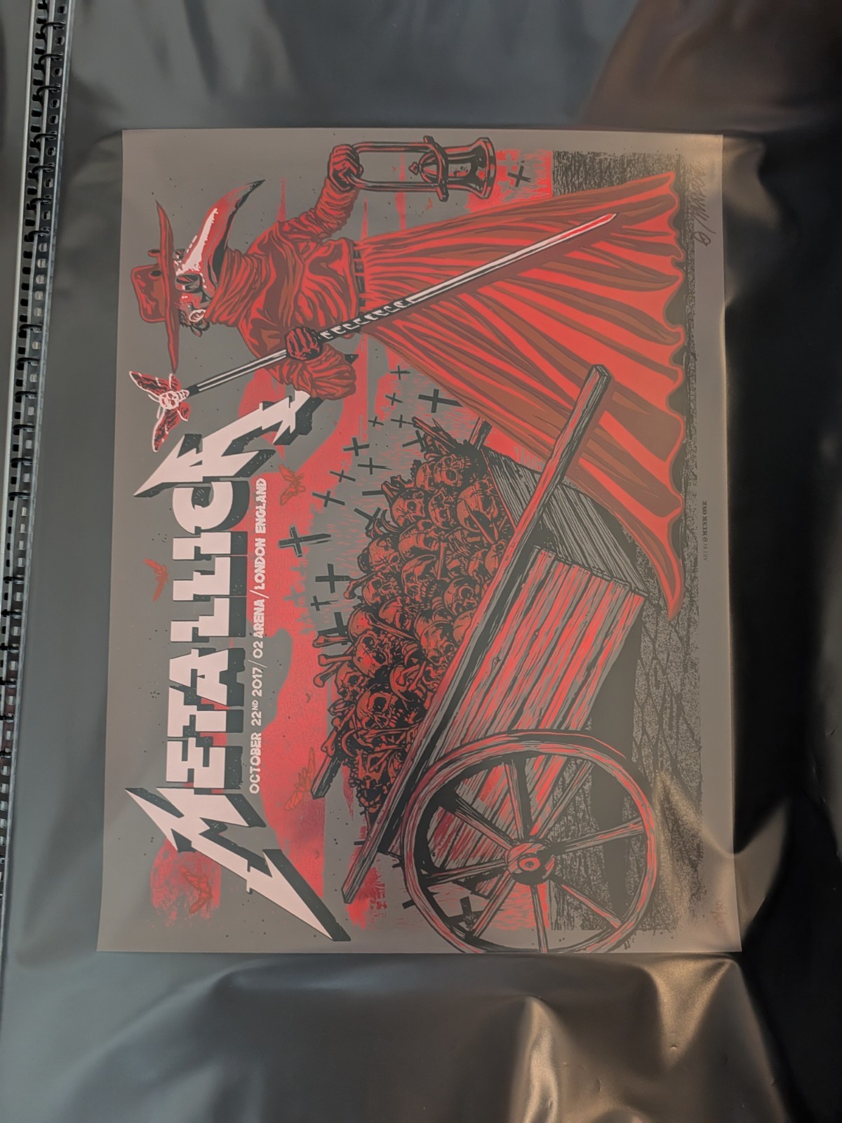 Metallica Red Foil London 2017 Concert Poster Black Plague Metallica Red Foil London 2017 Concert Poster Black Plague