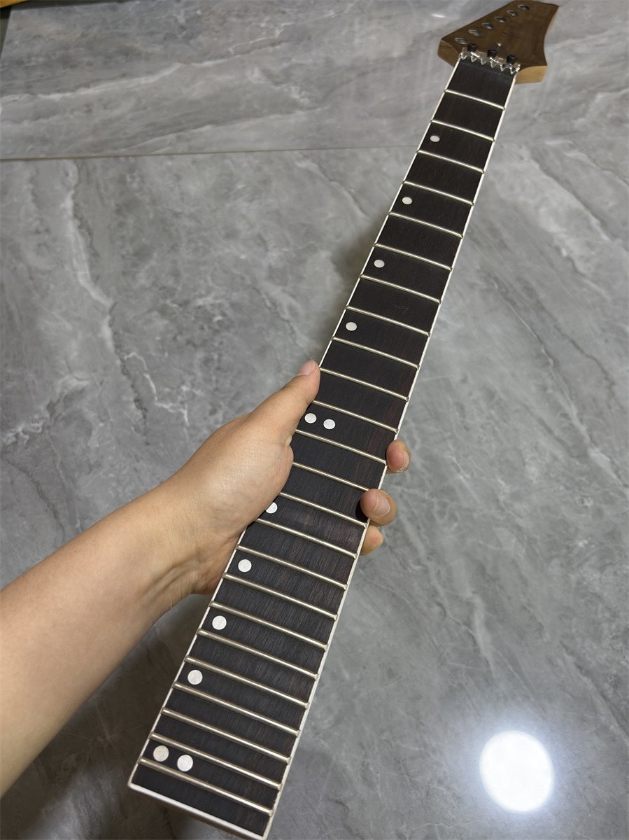 NEW 24 Fret Electric Guitar Neck 25.5in Rosewood dot inlay part matte NEW 24 Fret Electric Guitar Neck 25.5in Rosewood dot inlay part matte