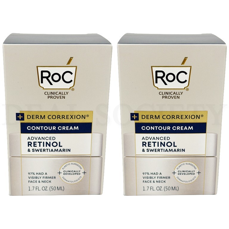RoC Derm Correxion Contour Retinol Cream for Face and Neck​ 1.7oz Lot of 2
