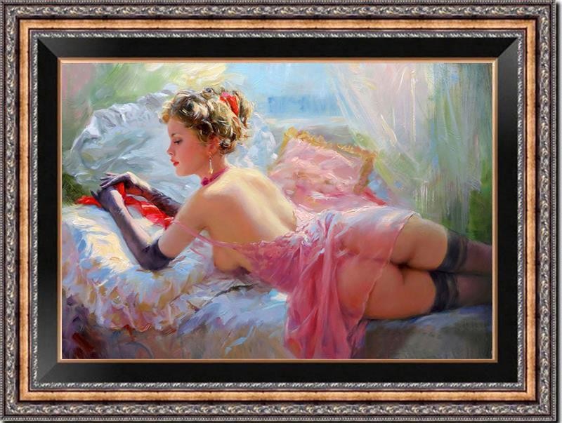 Hand Painted Oil Painting art Impression female woman Nude On Canvas 24\ Hand Painted Oil Painting art Impression female woman Nude On Canvas 24\