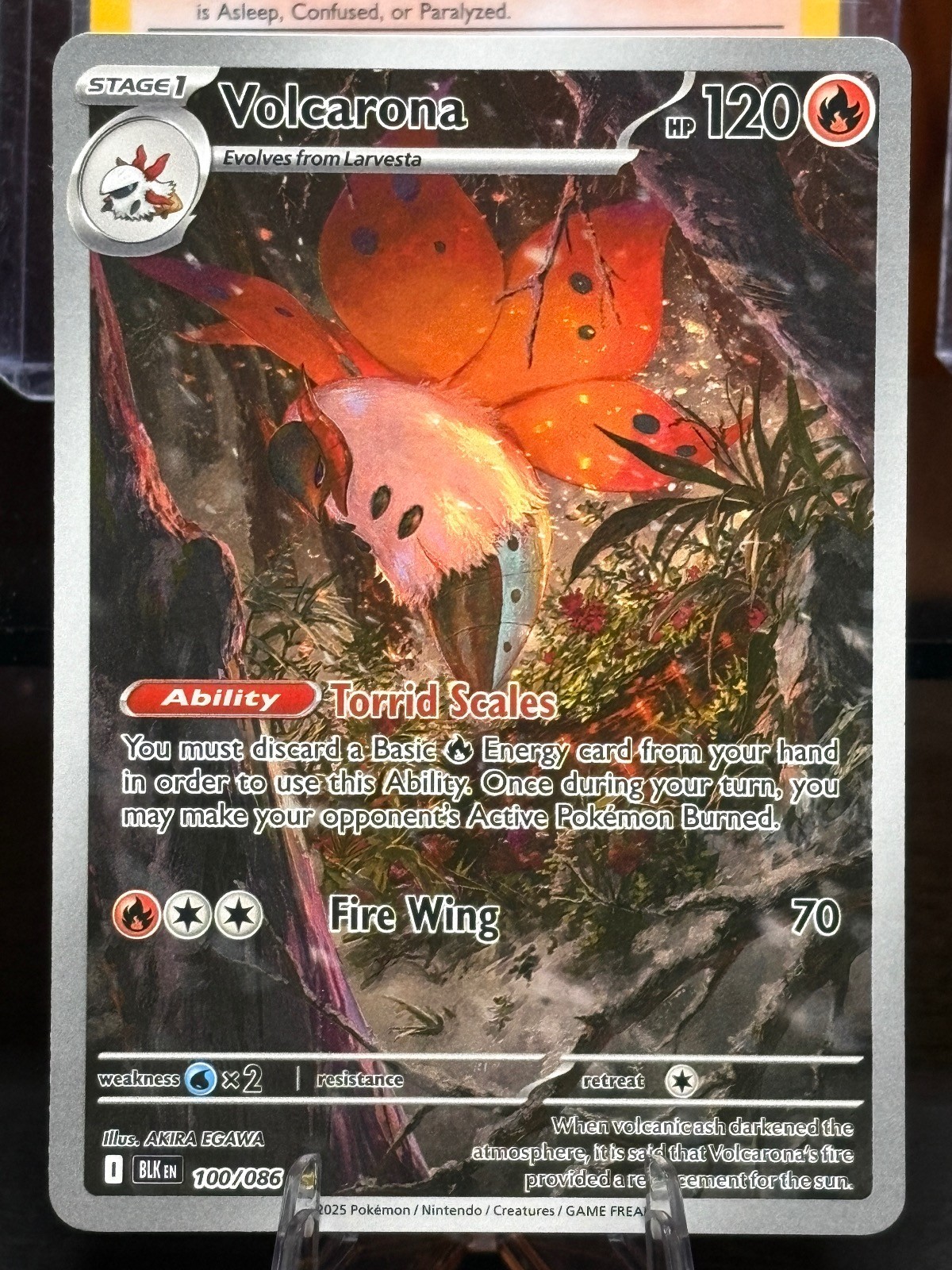 Volcarona 100/086 Holo Illustration Rare Black Bolt Pokemon NM