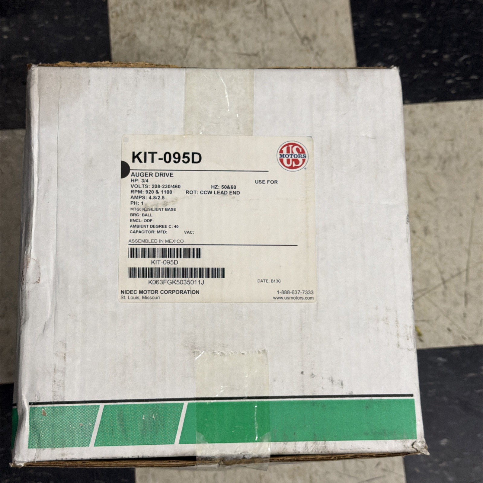 US Motors KIT-095D Condenser Fan Motor-Liebert
