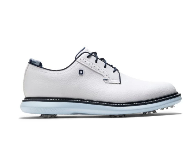 New in Box FootJoy Traditions Blucher Golf Shoes - White/Blue/Camo 57972 11.5 M