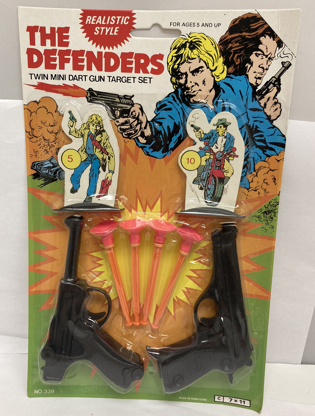 Vintage The Defenders 70’s Retro Toy Pistols Darts & Targets Hong Kong NIB NOS Vintage The Defenders 70’s Retro Toy Pistols Darts & Targets Hong Kong NIB NOS