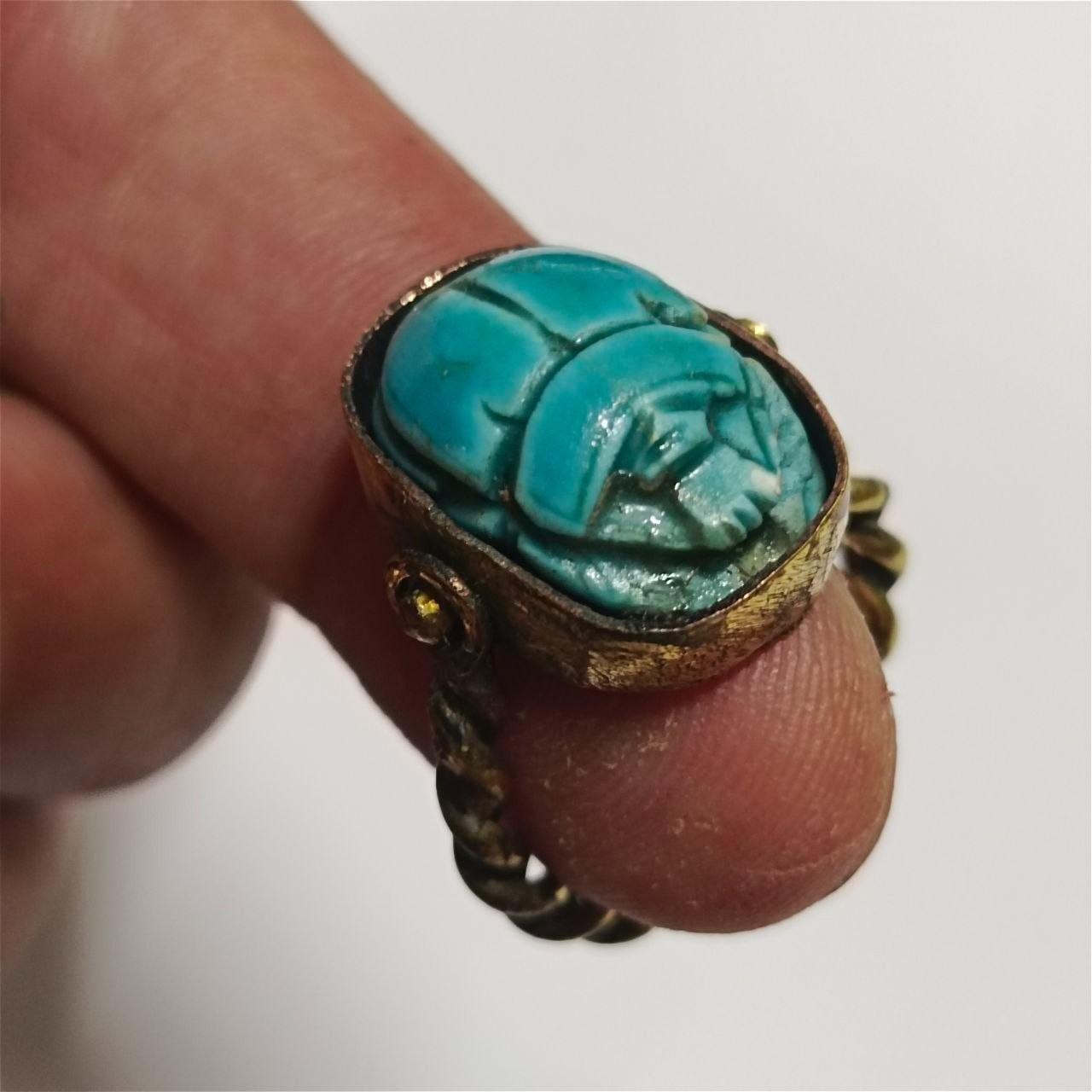 Handmade Egyptian Scarab Ring, Copper Design, Pharaonic Heritage egypt Style Handmade Egyptian Scarab Ring, Copper Design, Pharaonic Heritage egypt Style