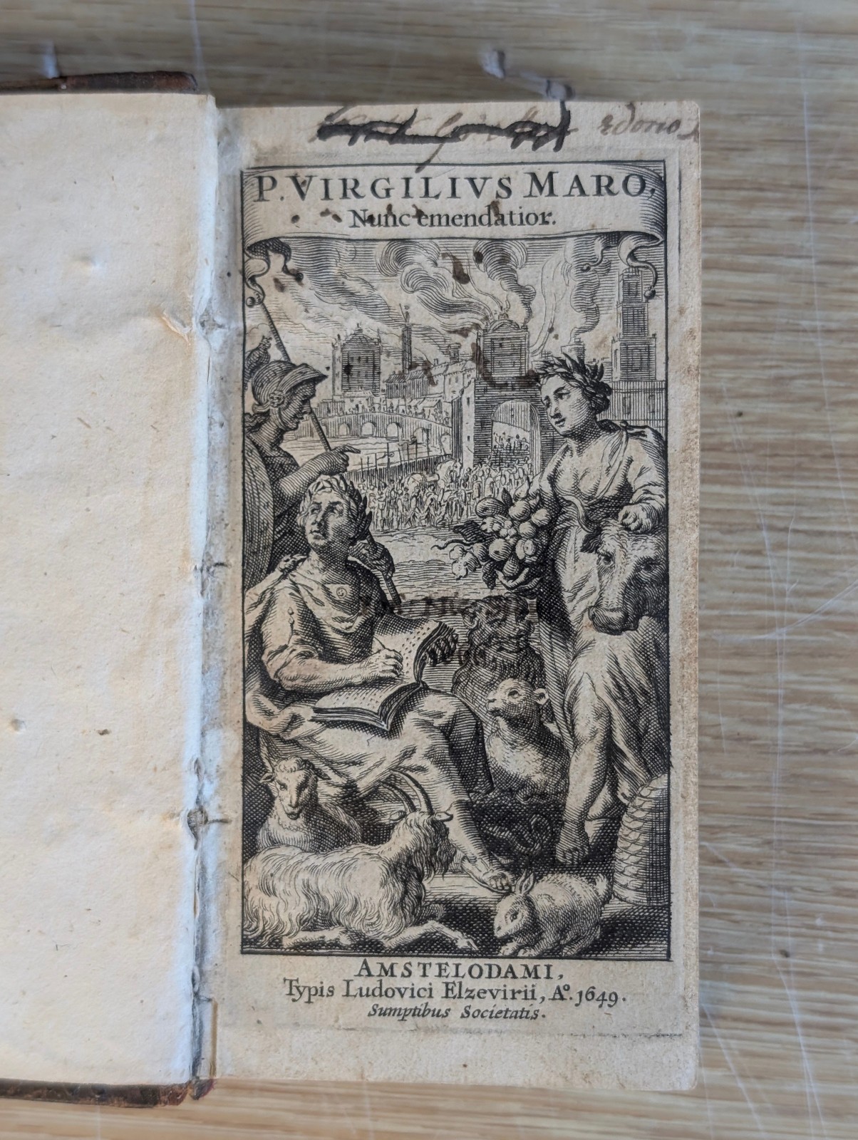 1649 Elzevir Virgil’s Works - \'Virgilius Maro\'. Aeneid, etc + frontispiece