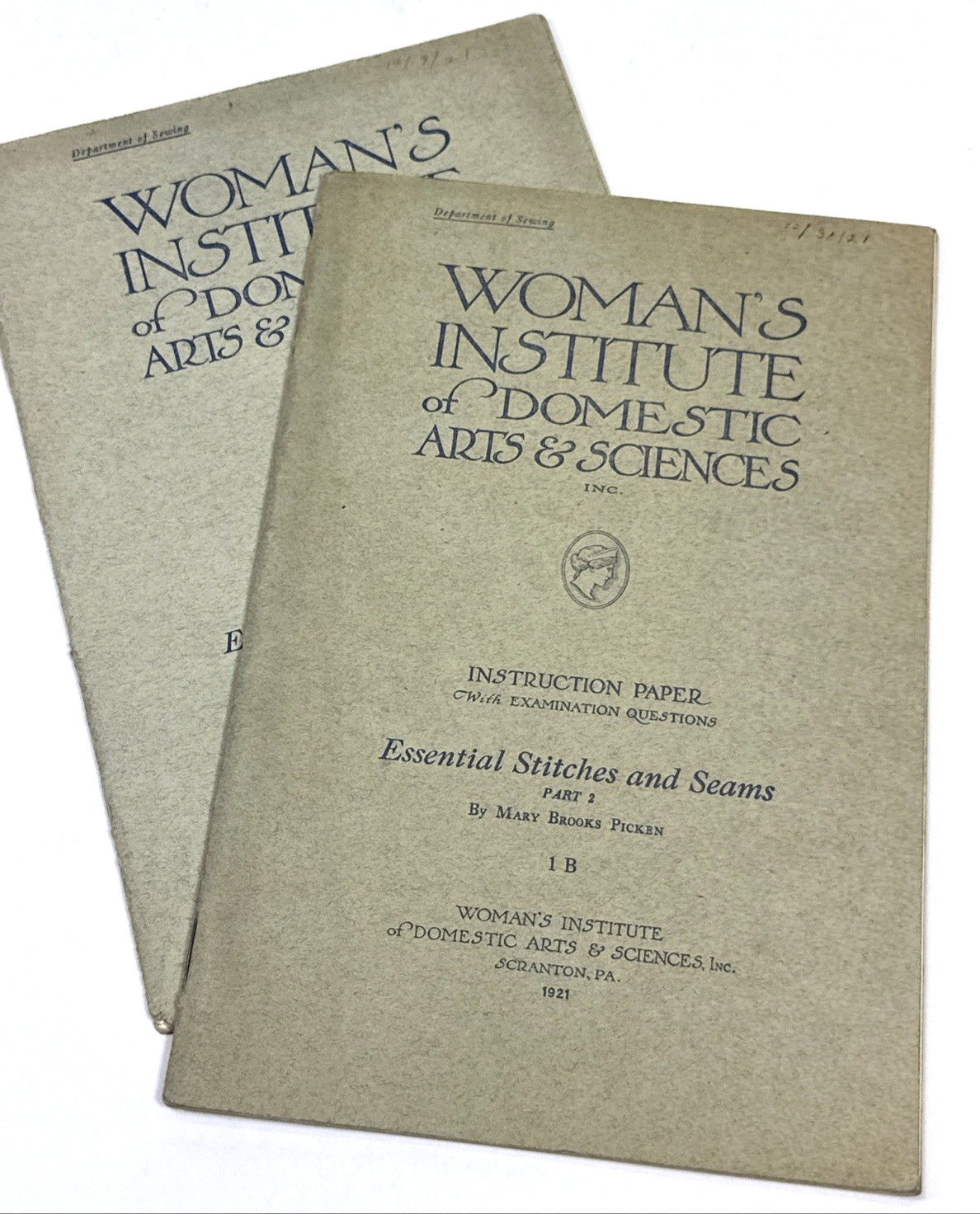Woman\'s Institute of Domestic Arts & Sciences Essential Stitches & Seams 1 & 2 Woman\'s Institute of Domestic Arts & Sciences Essential Stitches & Seams 1 & 2