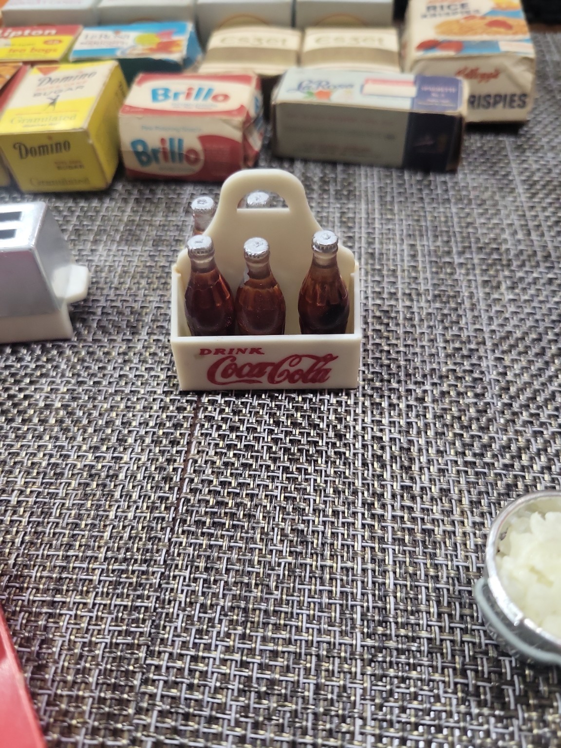 Vintage Marx Dollhouse Furniture Coca-Cola Coke Bottles Candelabra Accessories Vintage Marx Dollhouse Furniture Coca-Cola Coke Bottles Candelabra Accessories