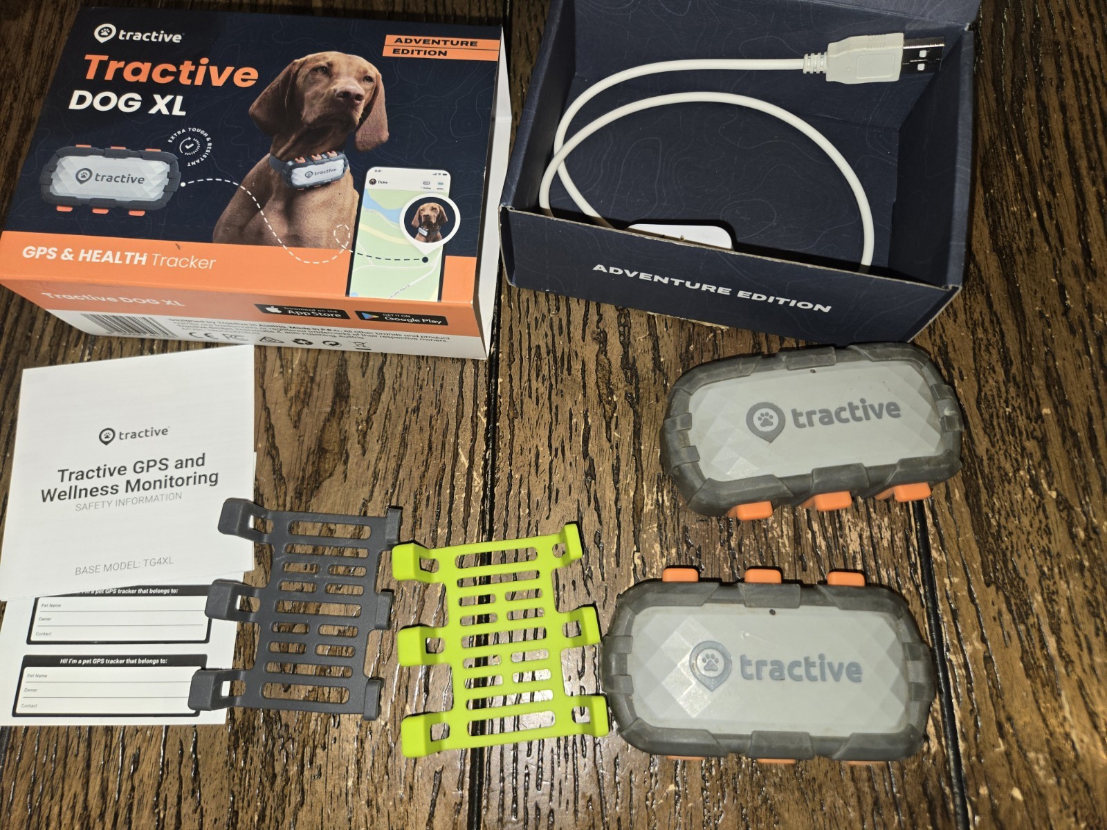 2 Tractive DOG XL Adventure Edition GPS Tracker Tag. Battery\'s Dont Hold Charge. 2 Tractive DOG XL Adventure Edition GPS Tracker Tag. Battery\'s Dont Hold Charge.
