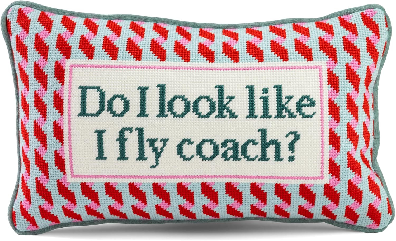 Needlepoint Decorative Throw Pillow - Fly Coach - 9\