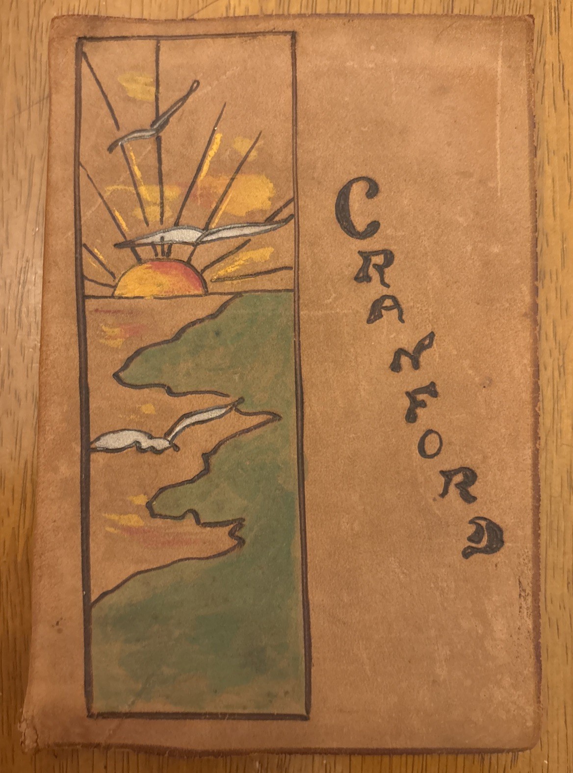 Antique 1905 Cranford-Elizabeth Hurst Co. Limp Leather Painted Binding