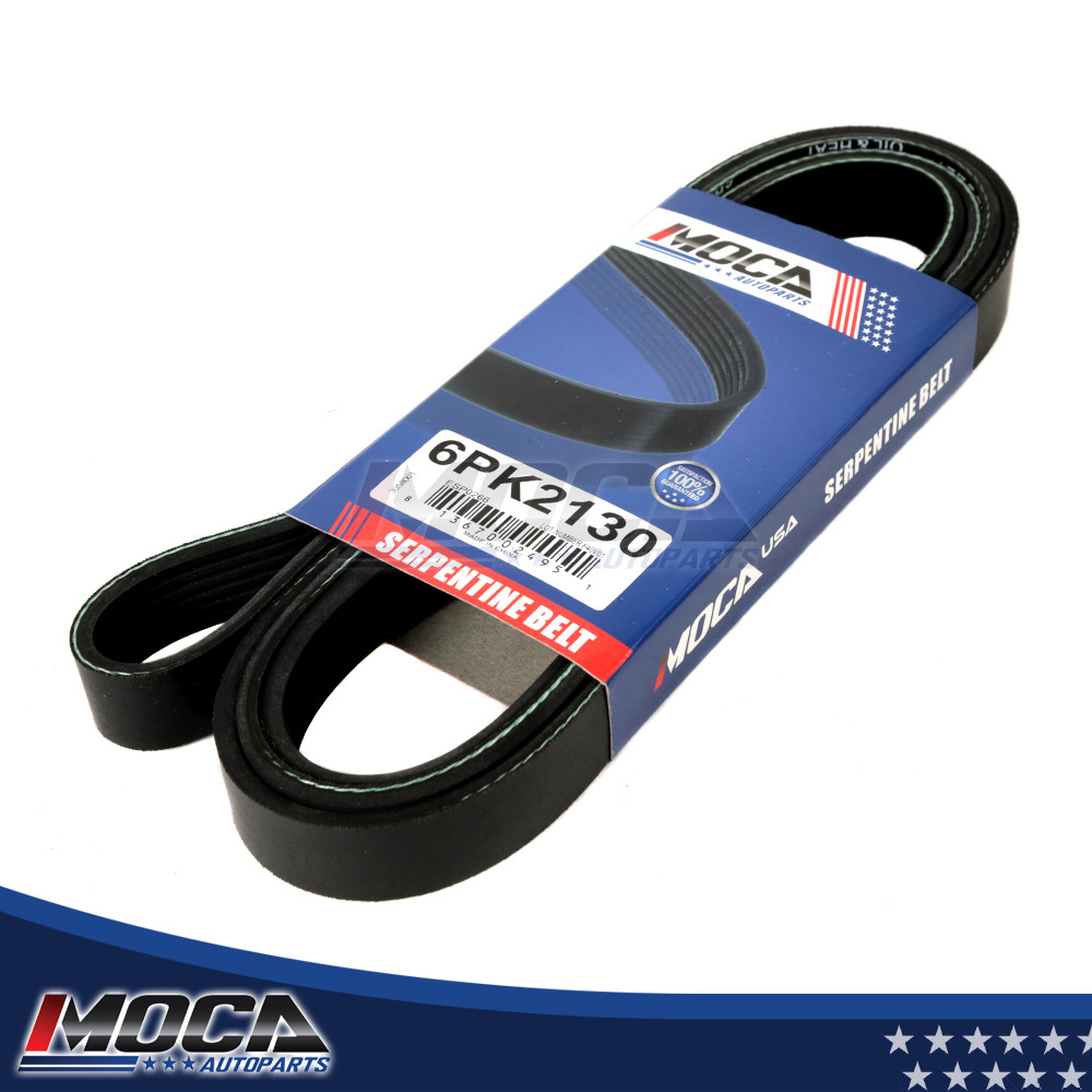 Serpentine Belt Fits Mercedes-Benz Hyundai Sonata Kia 6PK2130 MOCA EPDM