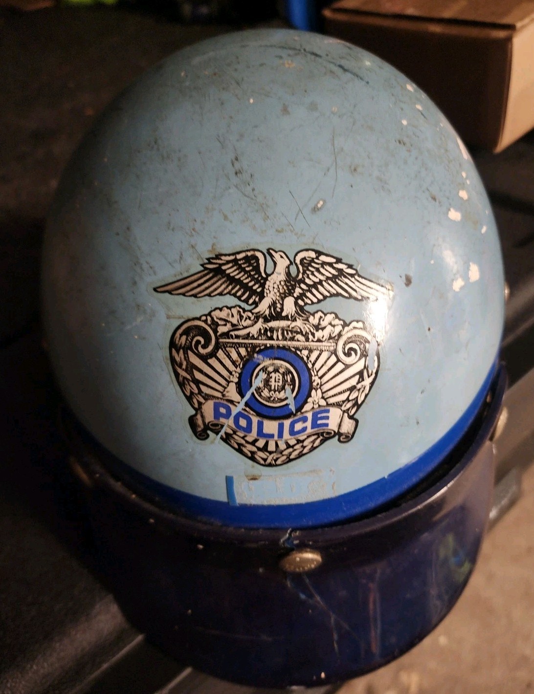 Vintage 1960s NYPD Buco Motorcycle Helmet Half Shell Cop Police Gear Guardian