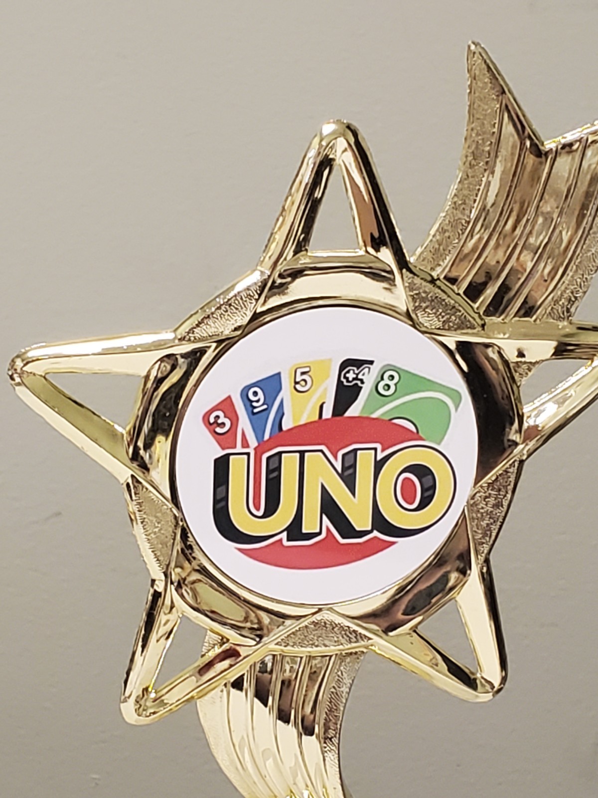 UNO card game Trophy Award Champion Winner, with your engraving, about 7\ UNO card game Trophy Award Champion Winner, with your engraving, about 7\