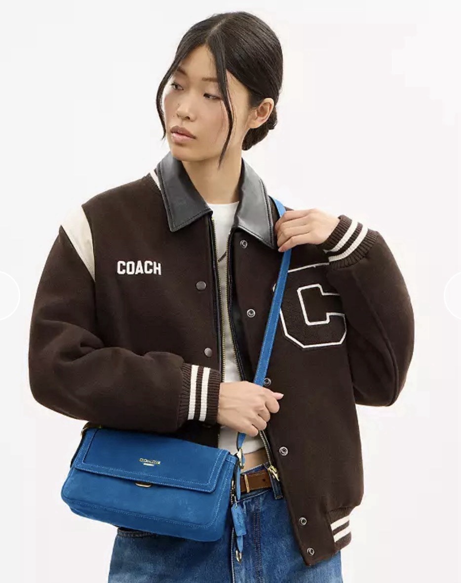 Coach Blue Jay Etta Small Flap Suede Shoulder Bag NEW with Tags Sold Out Limited