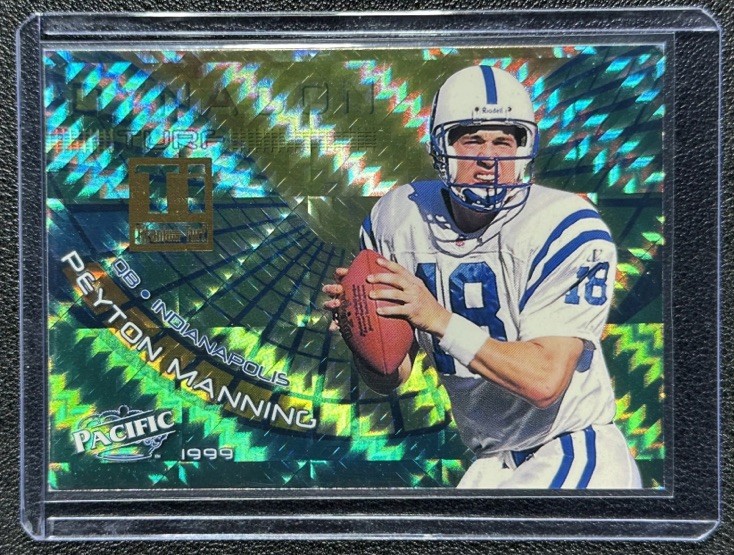 JERSEY # MATCH (18/99) PEYTON MANNING 1999 PACIFIC #9 DYNAGON TURF COLTS