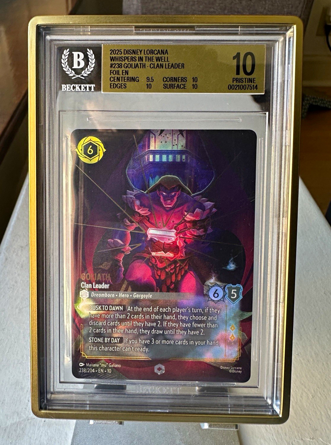 Disney Lorcana Goliath Enchanted 1 of 1 BGS 10 Disney Lorcana Goliath Enchanted 1 of 1 BGS 10