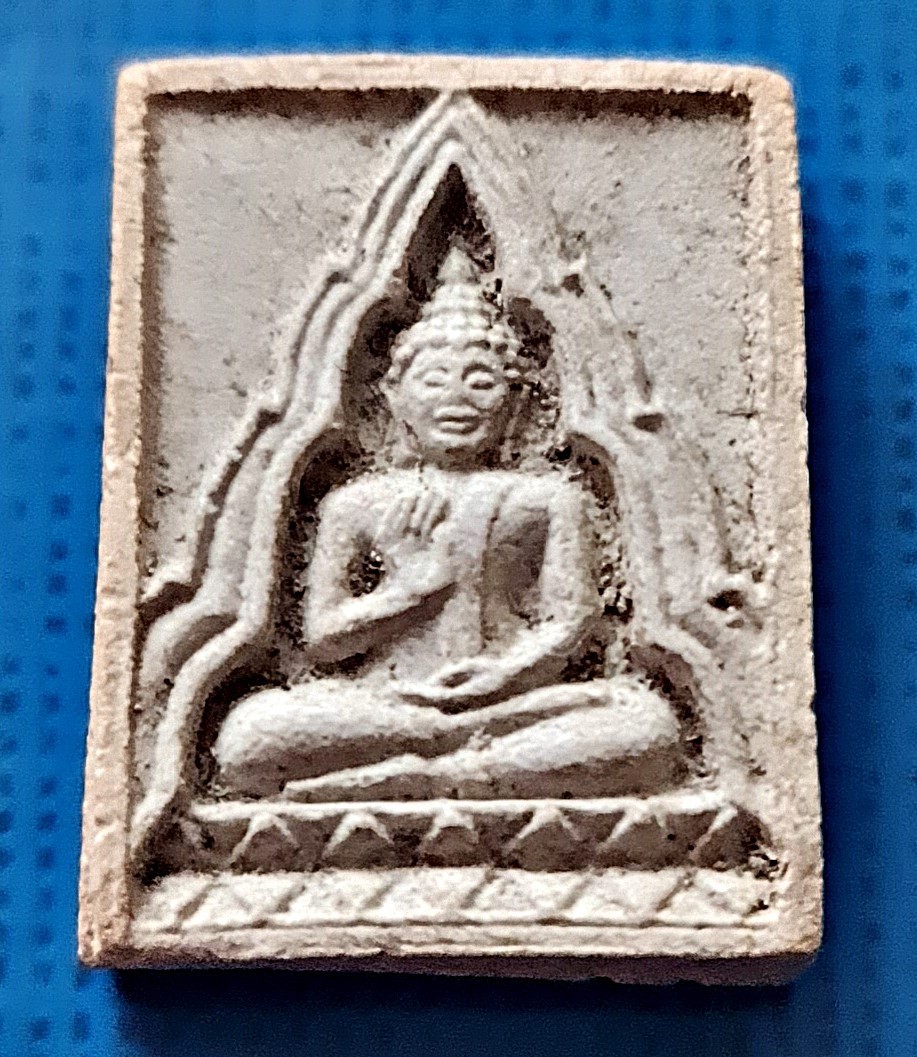 VINTAGE PHRA SOMDEJ THAI BUDDHA AMULET SACRED POWDER YANTRA PROTECTION GOOD LUCK