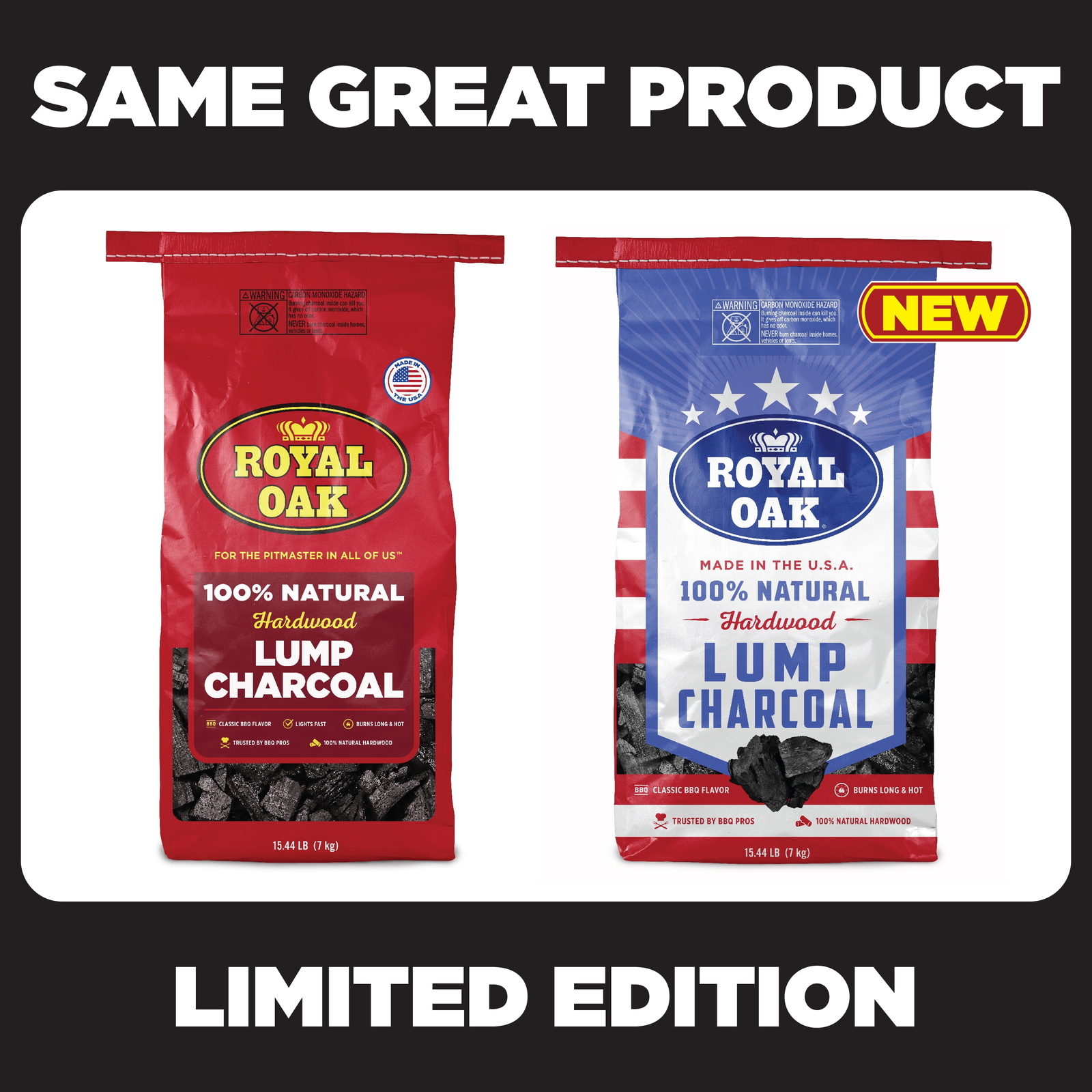 Lump Charcoal, All Natural Hardwood Charcoal, Outdoor Cooking Charcoal, 15.4 Lbs