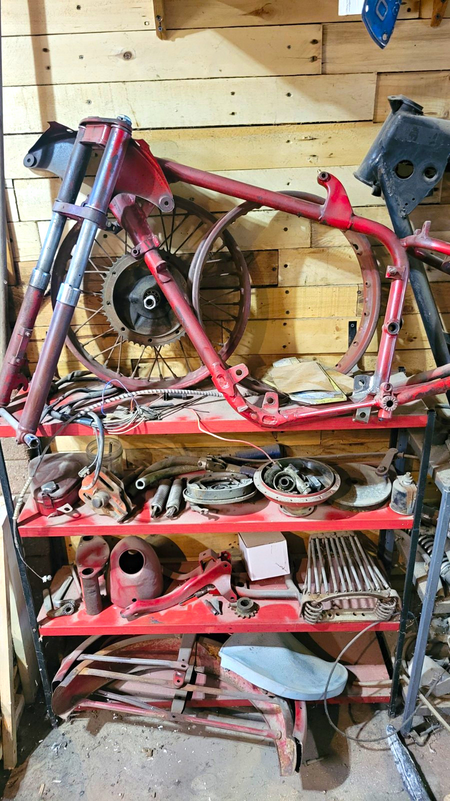 1954 Sears Allstate Puch Sr125 Frame + Components As Pictured