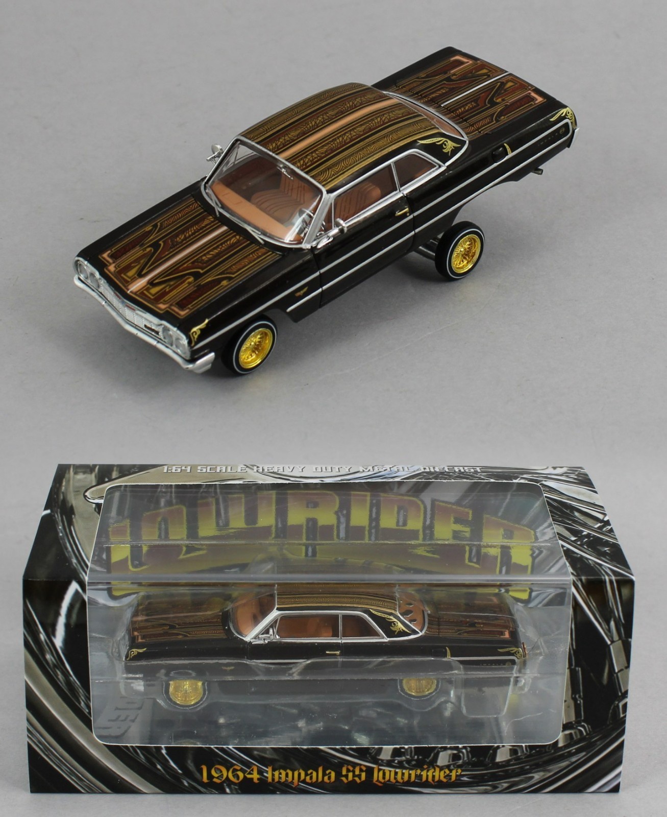 1:64 *97M* BLACK & GOLD 1964 Chevrolet IMPALA *LOWRIDER* NIB 1:64 *97M* BLACK & GOLD 1964 Chevrolet IMPALA *LOWRIDER* NIB