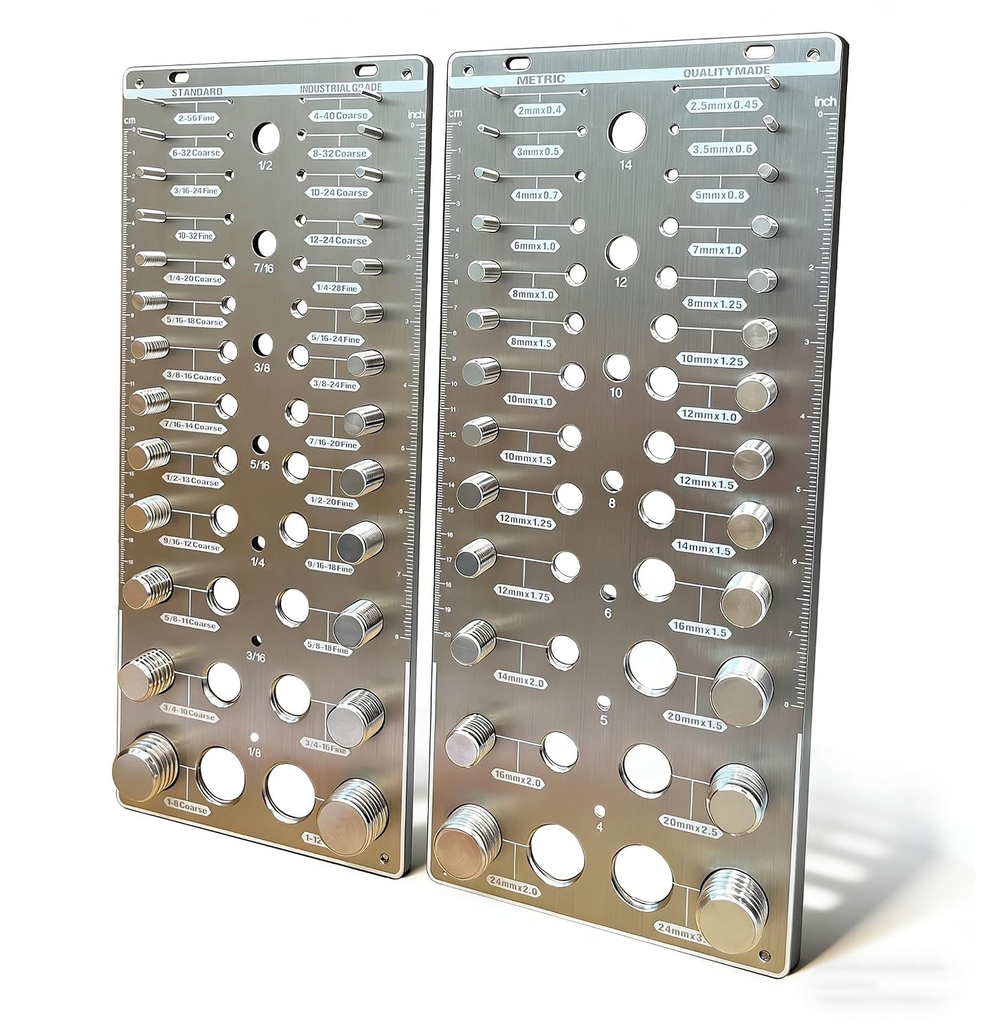 66 Nut and Bolt Thread Checker,Bolt Size and Thread Gauge with 26 Standard & 26 66 Nut and Bolt Thread Checker,Bolt Size and Thread Gauge with 26 Standard & 26