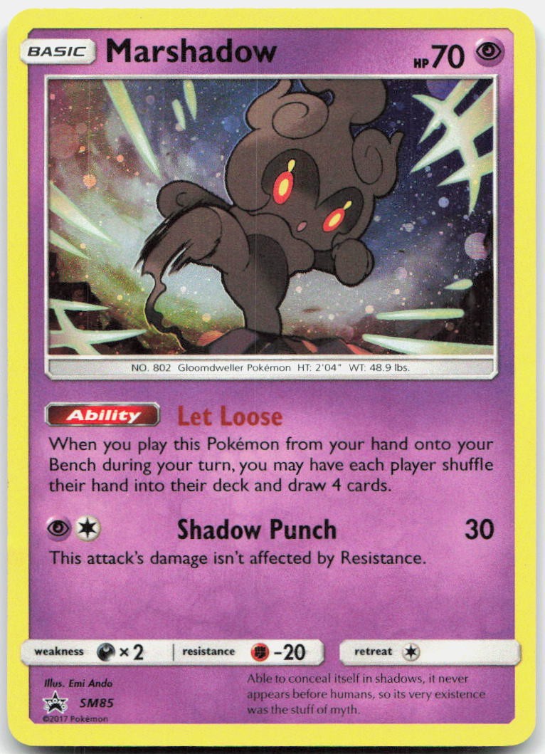 Marshadow - SM85 Holo Promo Sun & Moon Promo Pokemon Moderately Played Marshadow - SM85 Holo Promo Sun & Moon Promo Pokemon Moderately Played