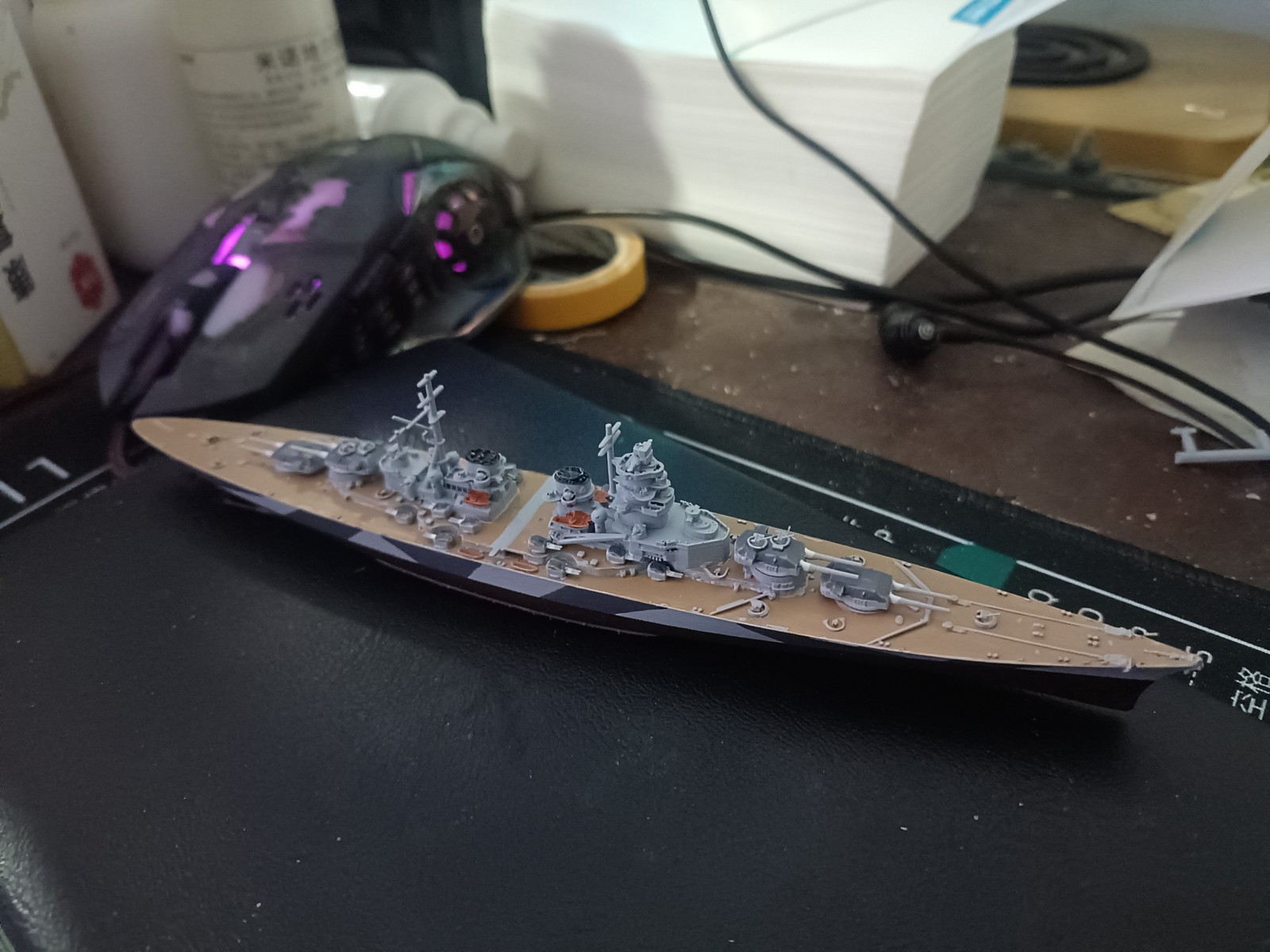 1/2000 German SMS Hannover Battleship Finished Resin Warship Model