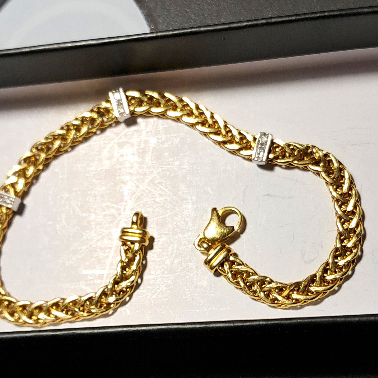 10k Yellow Gold Byzantine Chain Bracelet Lobster Clasp Signed No Stone 10k Yellow Gold Byzantine Chain Bracelet Lobster Clasp Signed No Stone