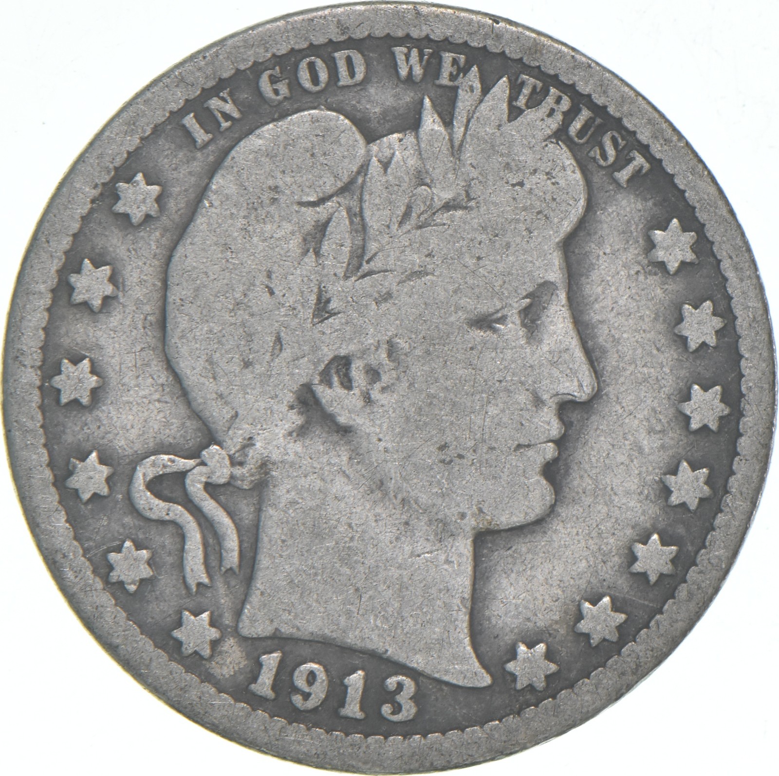 1913-D Barber Quarter Average Circ 1913-D Barber Quarter Average Circ