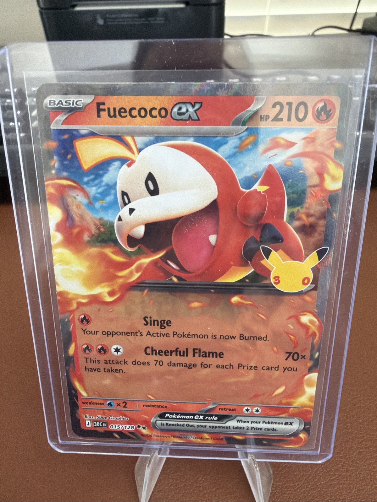 Fuecoco ex 015/128 Holo RR ME: 30th Celebration Pokemon NM
