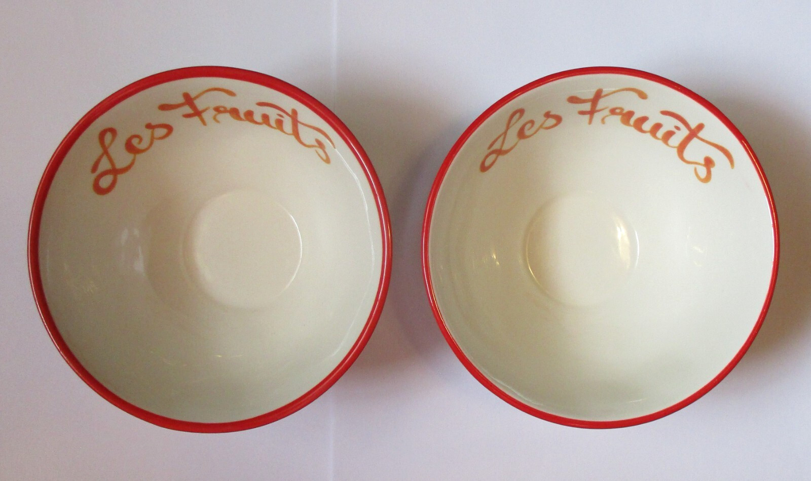 2 Anthropologie Harlie Brown Studio Belle Journee Stoneware Bowls Les Fruits