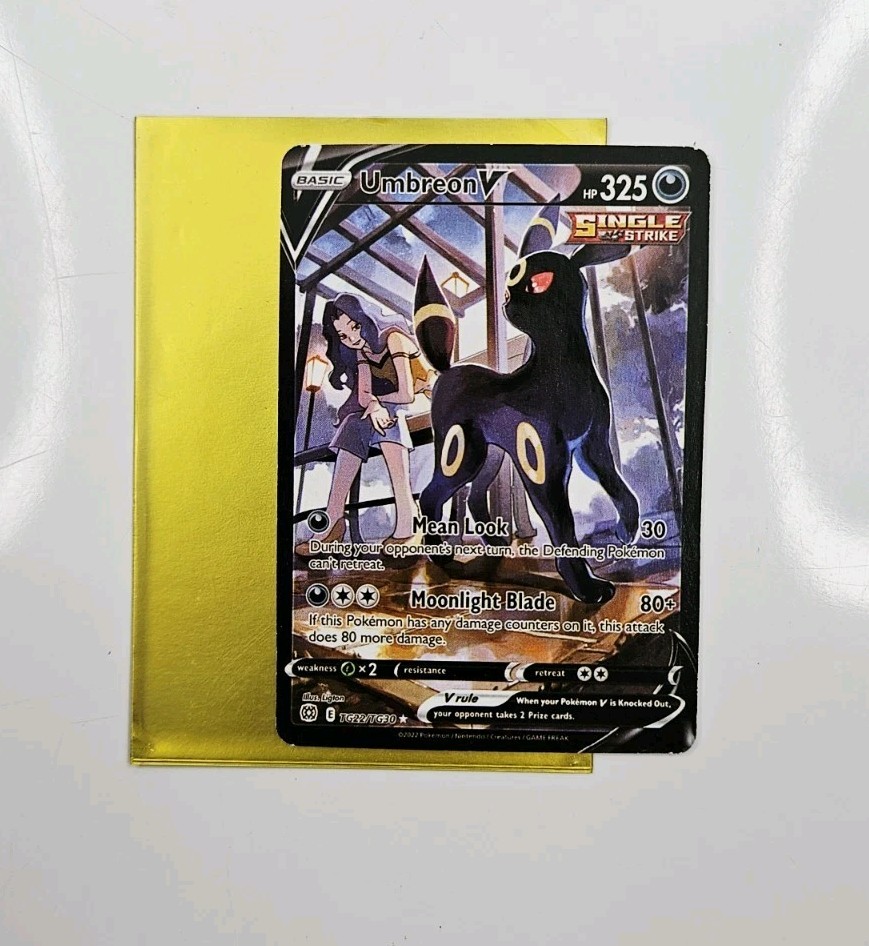 Pokémon Umbreon V Single Strike Full Art TG22/TG30 Trainer Gallery 325 HP Pokémon Umbreon V Single Strike Full Art TG22/TG30 Trainer Gallery 325 HP