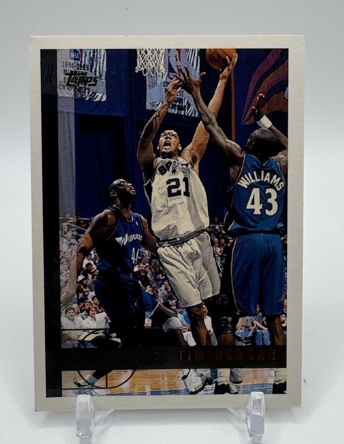 1997-98 Topps #115 Tim Duncan Rookie Card San Antonio Spurs Hall of Fame 1997-98 Topps #115 Tim Duncan Rookie Card San Antonio Spurs Hall of Fame