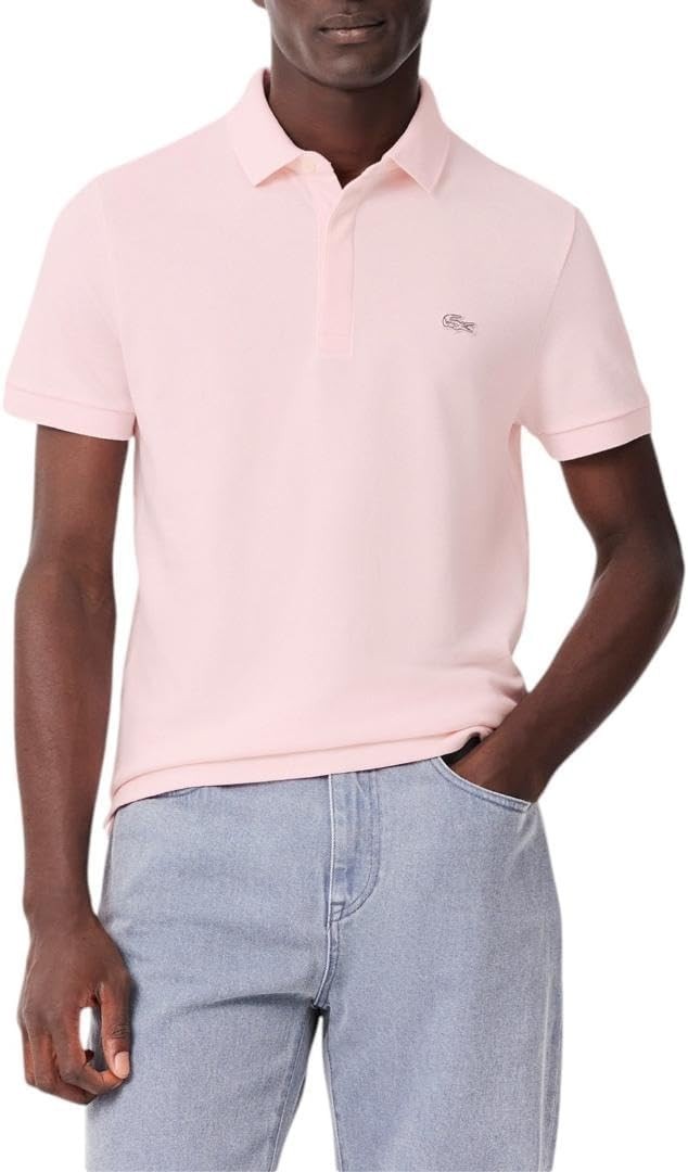 Lacoste - Men\'s Stretch Cotton Paris Polo, Pink, Large