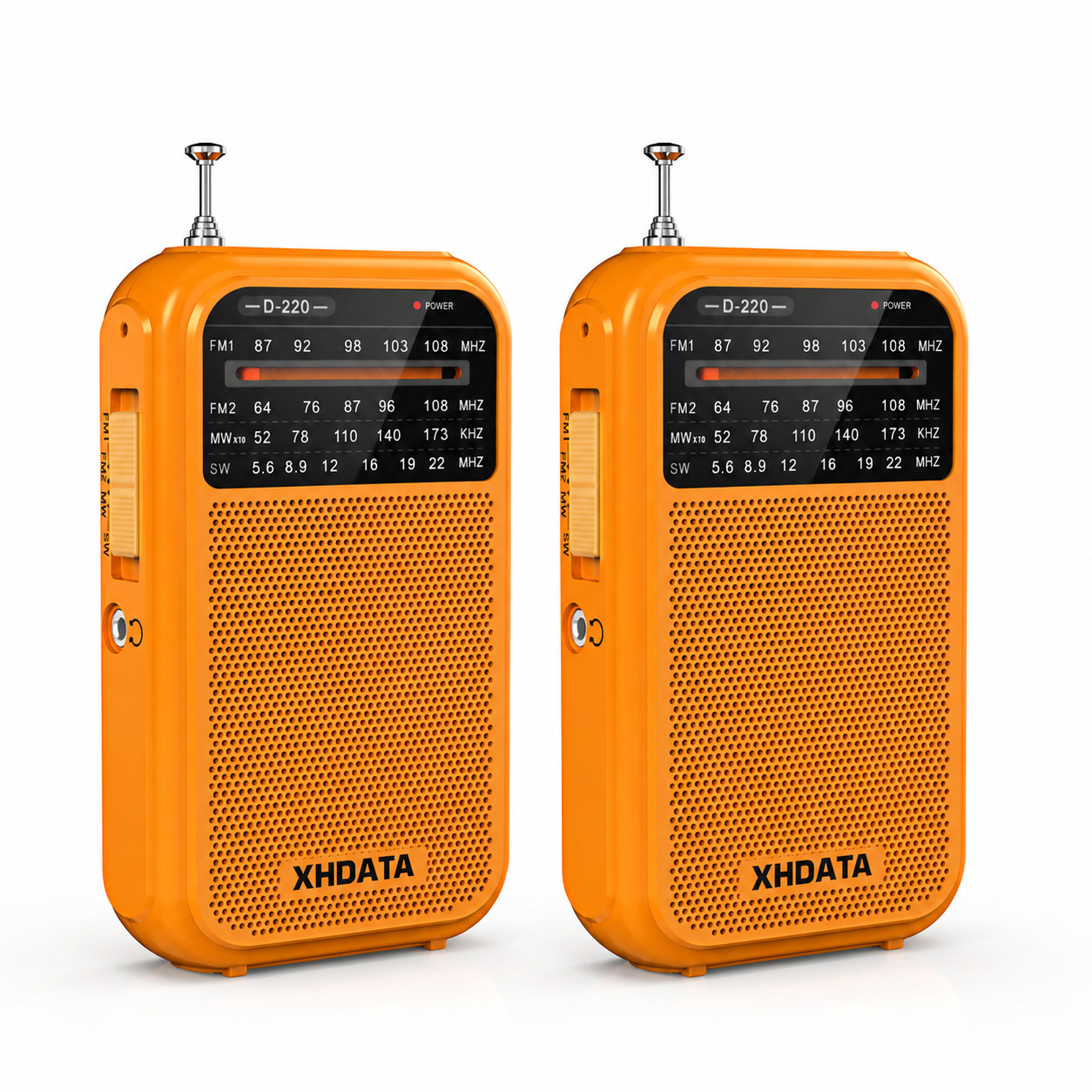 2 PACK AM/FM/SW Portable Mini Radio Small Speaker Battery Powered Great Receiver