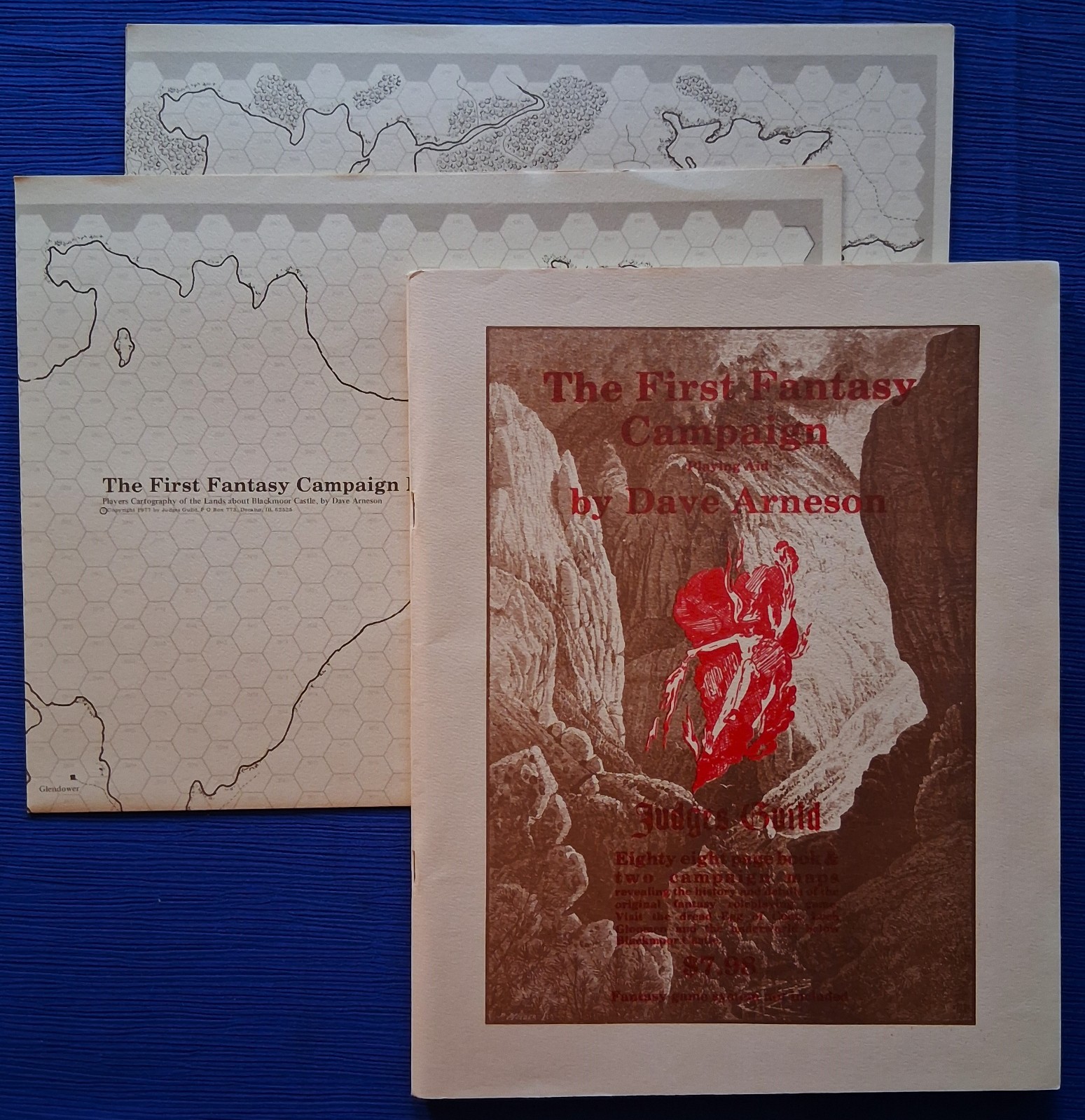 First Fantasy Campaign SC Booklet w/MAPS Dave Arneson 1977 D&D Judges Guild USA