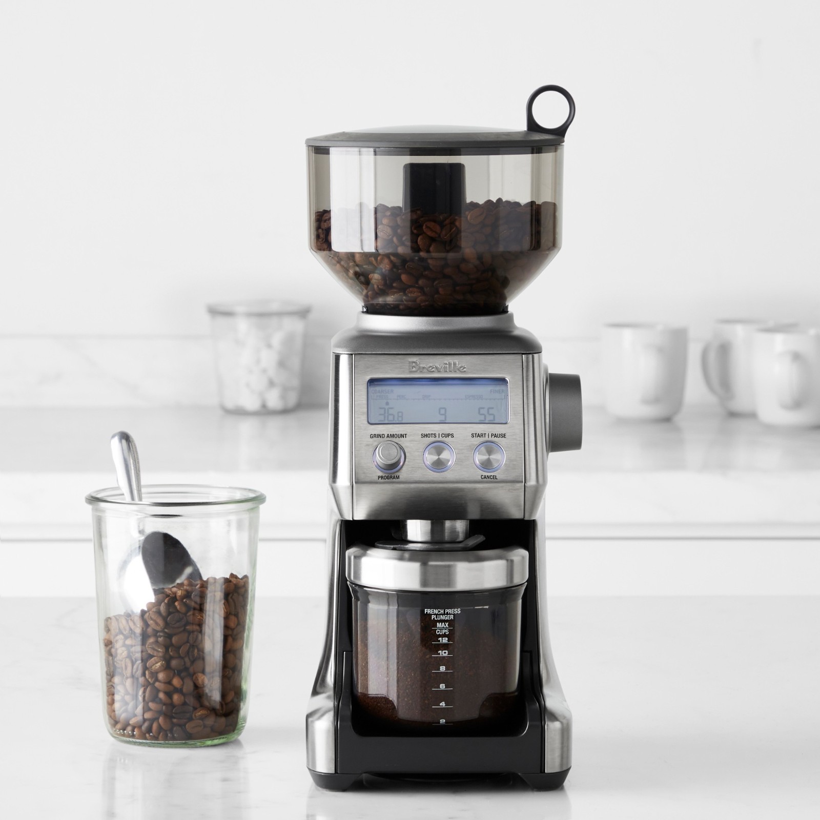 Breville BCG820BSSXL Smart Grinder Pro Conical Burr Grinder, Silver Breville BCG820BSSXL Smart Grinder Pro Conical Burr Grinder, Silver