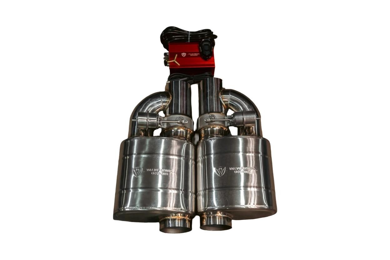 Valvetronic Exhaust Muffler - Universal Muffler Kit, Single Inlet Single Outlet,