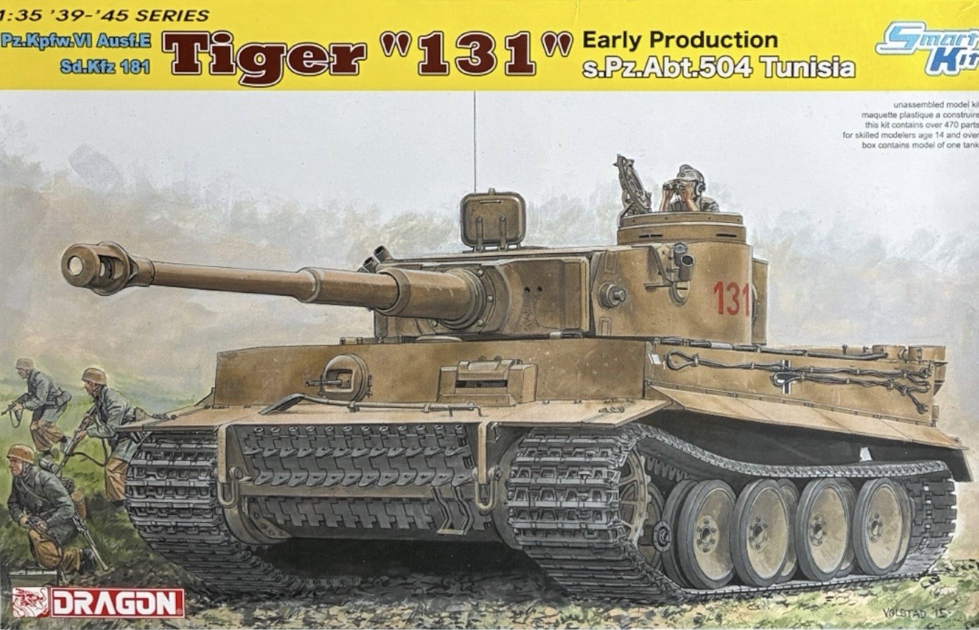 DRAGON 1/35  ‘39-45’ Tiger 131 Early Production s.Pz.Abt.504 Tunisia #6820
