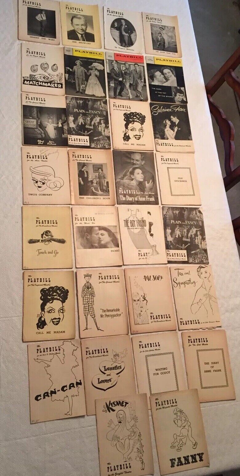 Lot 30 BROADWAY Playbills 1950’s Lot 30 BROADWAY Playbills 1950’s