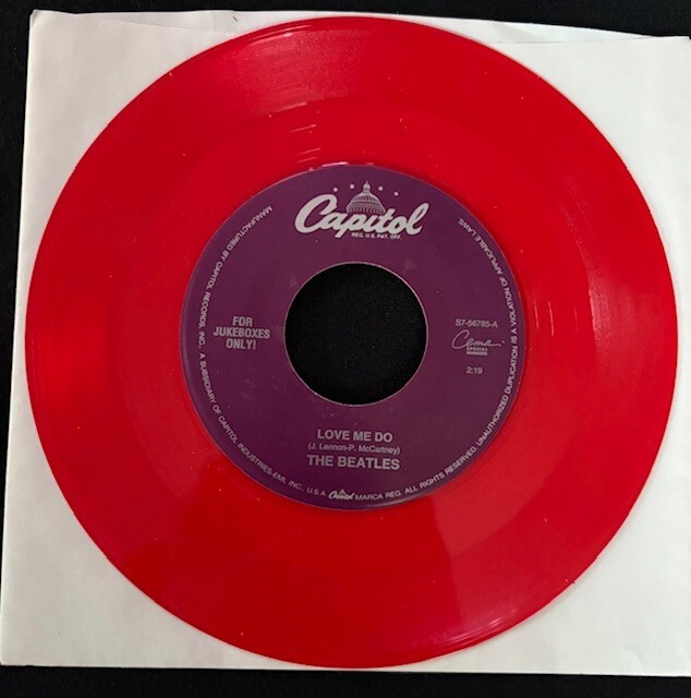 BEATLES-LOVE ME DO-RARE 1993  RED VINYL-MISS-PRESS